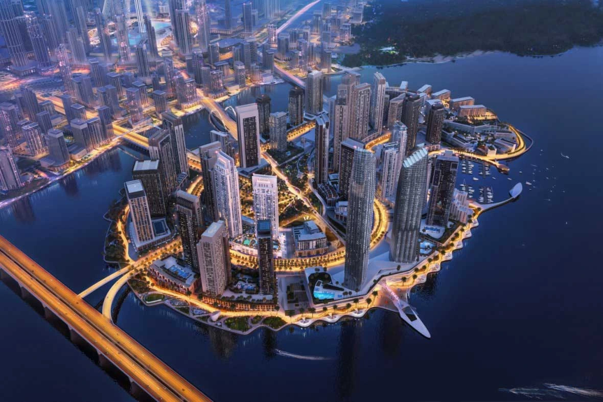 Dubai Creek Harbour along Dubai Metro Blue Line
